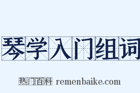 琴学入门组词是什么意思的图片